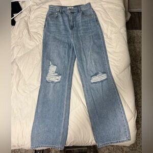 Showpo Light Blue Distressed Boyfriend Jeans